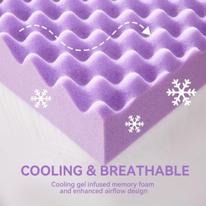 5.08cm Trứng Thùng Bộ nhớ bọt Nệm bao gồm giường đơn kích thước mềm Nệm pad cho đau lưng cứu trợ Nệm Bì<span class=keywords><strong>a</strong></span> - Product Image 2