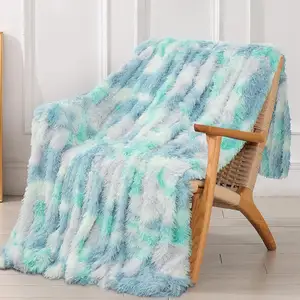 New Style Reversible Super Soft Faux Fur Shaggy Throw Blanket For Winter