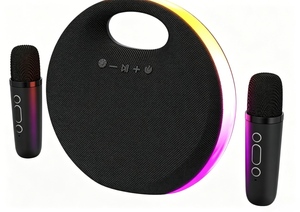 Altavoz Exterior de Tela con RGB y Micrófono Dual, Portátil para Fiestas y Sonido Potente en Interiores, Compatible con <span class=keywords><strong>iPhone</strong></span> y Android - Product Image 1
