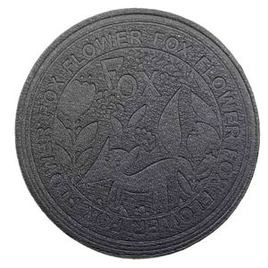 Sous-verres carrés personnalisés en tissu, écologiques, pour café et boissons, imprimés en sérigraphie, portables, avec logo personnalisé - Product Image 4