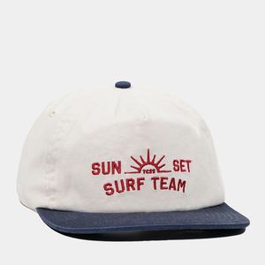 OEM Custom Logo 5 Panel Unstructured Cotton Embroidery Snapback Cap Slightly Curved Brim Contrast Color <b>Hat</b> With Metal Buckle - Product Image 1