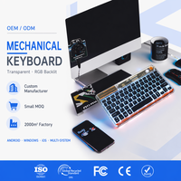Teclado retroiluminado BT RGB Delgado Interfaz USB inalámbrica universal Nuevo IOS/Windows/Android para iPad Teléfono móvil PC Laptop