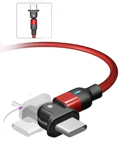 Häufig verwendetes Zubehör Original 3 A Schnell ladegeräte und Adapter 180-Grad-Drehanschluss Typ C an USB für Mobiltelefone