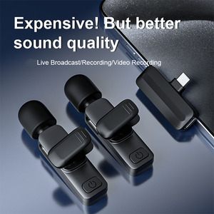 SE83 Mini microfone lapela longa resistência um a dois ao ar livre Live Streaming microfone sem fio lapela - Product Image 2