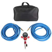 Kit de gonflage et de dégonflage de pneus à double tête pour camion/SUV/tout-terrain - Embout de gonflage rapide avec outil de noyau de valve en laiton et étui de transport