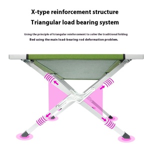 Cama de Camping Plegable de Aleación de Aluminio Superligera para Exteriores, Cama de Campaña Portátil, Cama Plegable de Emergencia, Venta al por Mayor - Product Image 5