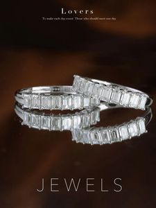 Xinfly Wholesale 18k White <b>Gold</b> Emerald Cut Diamond 1ct <b>Ring</b> - Product Image 4