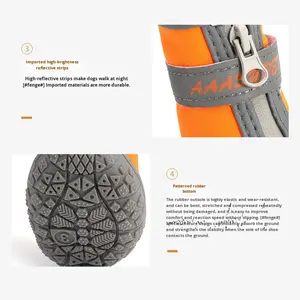 नॉबेल वाटरप्रूफ फाइबर पर्यावरण के अनुकूल ठोस नए साल के बारिश बूट कॉर्गी फ्रैंच बुलडॉग विशेष पालतू कुत्ते के जूते - Product Image 3