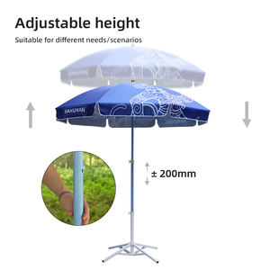 מטרייה uf50 יוקרתי שכבות כפויה חוף שמש עם צלעות פיברגלס (oct-budlux) - Product Image 3