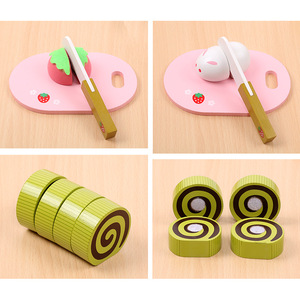 Maison <span class=keywords><strong>de</strong></span> jeu en bois enfants jouets semblant <span class=keywords><strong>de</strong></span> cuisiner <span class=keywords><strong>gâteau</strong></span> d'anniversaire après-midi thé légumes fruits tranche happy meal ensemble <span class=keywords><strong>de</strong></span> <span class=keywords><strong>cuisine</strong></span> - Product Image 4