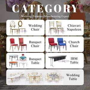 Salle de Banquet de Luxe en Métal Doré Brillant Empilable Napoléon Provencal Français Tables et Chaises de Mariage pour Enfants Fête Événement à Vendre - Product Image 2