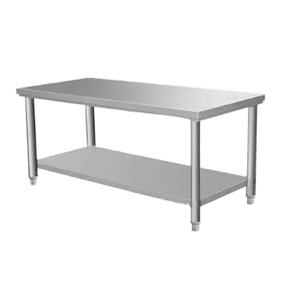 Table de travail industrielle de haute qualité Table en acier inoxydable à <span class=keywords><strong>2</strong></span> couches pour équipement de cuisine - Product Image 6