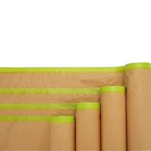 Papier de masquage acrylique pré-adhésif facile à déchirer pour la protection de la peinture, masquage de surface, prévention de l'excès de peinture, retouche automobile - Product Image 1