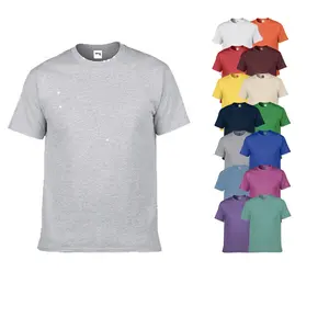 Camiseta fabricante OEM ODM camiseta T shirt de algodón para los hombres de cuello redondo venta al por mayor Camisetas manga corta con garantía de comercio tamaño Tee
