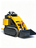 Mini Skid Steer Loader HY280 Ringkas dan Kompak, Kapasitas Angkut 0,20 Ton, Bucket 0,15m³ untuk Pekerjaan Renovasi Dalam Ruangan
