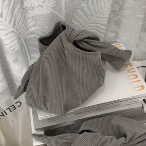 Bolso de Mano de Algodón Suave con Nudo, Bolso Casual Portátil, Bolso de Belleza, Tamaño Personalizado, Bolso de Mano para Mujer - Product Image 1