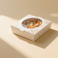 Runde Lebensmittel box mit Einweg-Holzdeckel Pizza und Käsekuchen Einweg verpackung Pappkarton Pyramid Cheese cake Food Box