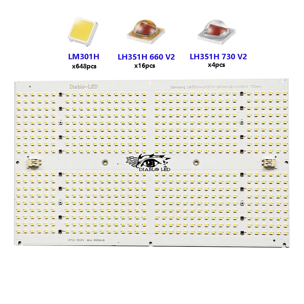 כל שבבי Samsung העליון הוביל לוח qb648 דיאבלו lm301h lh351h 660nm 730nm pcb