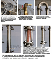 Distillateur d'huiles essentielles en acier inoxydable 304, 15-98L, appareil de distillation à la vapeur haute pureté, alambic pour plantes, lavande, rose, usage domestique