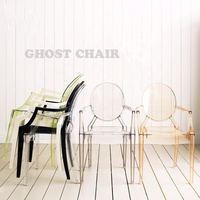 Chaise de salle à manger pour enfants en plastique transparent empilable de haute qualité, moderne, pour usage commercial, hôtel, appartement, villa