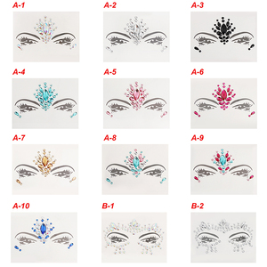 En gros adhésif gemmes <span class=keywords><strong>strass</strong></span> corps de tatouage temporaire autocollants de paillettes <span class=keywords><strong>maquillage</strong></span> visage bijoux pour la fête - Product Image 5