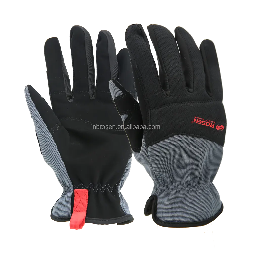 Soft Breathable Synthetic Leather Utility Warm Winter Construction Mechanic General Men Working Safety Gloves