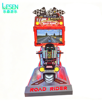 Máquina de Juego de Carreras de Motos con Simulador 3D y Luces LED, Operada con Monedas, para Centros de Entretenimiento - ¡Oferta!