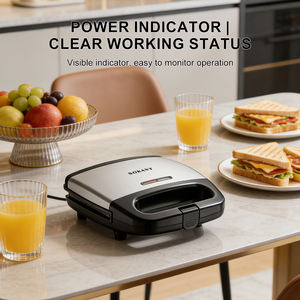 Sokany - Máquina para Hacer Snacks |   Máquina para hacer sándwiches rellenos, gofres y paninis |   Placas Antiadherentes Extraíbles |   Genial - Product Image 2