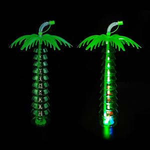 Vasos de Plástico con Forma de Palmera de Coco de 16 oz con Luces LED para Conciertos, Festivales, Discotecas, Bodas, Fiestas de Cumpleaños, Actividades al Aire Libre y <span class=keywords><strong>en</strong></span> la Playa - Product Image 4