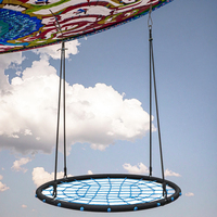 Chaise suspendue durable de 100cm pour nid d'oiseau de balançoire en maille pour enfants pour centre commercial scolaire en métal résistant à la rouille intérieur/extérieur