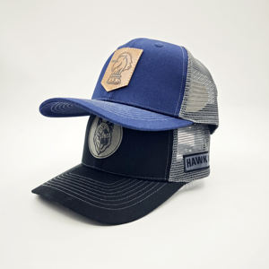 Casquettes Richardson personnalisées avec patch en cuir, logo brodé, casquette en maille à 6 panneaux, casquettes Richardson 112 Trucker, faible MOQ - Product Image 1