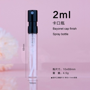 Wholesale Small Test Perfume <b>Bottle</b> 1ml 2ml <b>Empty</b> Glass Mini Essential Oil Sample <b>Bottle</b> Pump Sprayer Screen Printed Gold - Product Image 6