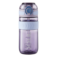 Bouteilles d'eau réutilisables en PPSU sans BPA de 550 ml avec poignée pliable pour enfants, idéales pour l'école et l'usage quotidien – Vente en gros usine