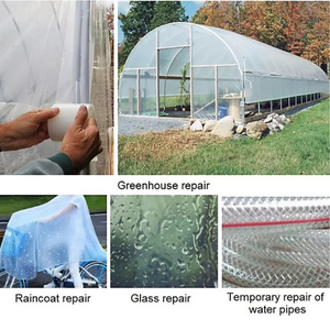 Ruban adhésif en polyéthylène transparent résistant aux UV 10cm 25m 150 microns Réparation de serre et couverture de tunnel Plastique agricole - Product Image 5