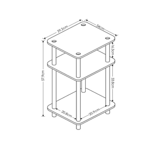 Mejor venta 3 nivel final de 1 paquete Sonoma roble blanco <span class=keywords><strong>mesa</strong></span> de café del tanque de peces - Product Image 6