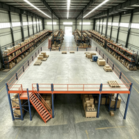 HONGXIN Étagère de mezzanine en acier robuste sans boulons, en acier laminé à froid, avec revêtement en poudre, réglable, protection contre la corrosion, personnalisable