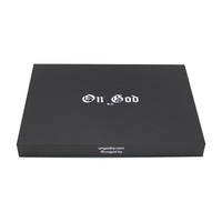 Individuell bedruckte Luxus-Marke T-Shirt Verpackung High-End Flat Garment Schwarz Starre Magnetische Geschenk box für Kleidung und Socken