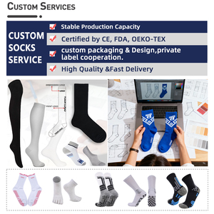 Chaussettes de travail mi-montantes de compression avec soutien de la voûte plantaire, très élastiques, pour le sport, le basketball et l'athlétisme, vente en gros - Product Image 6