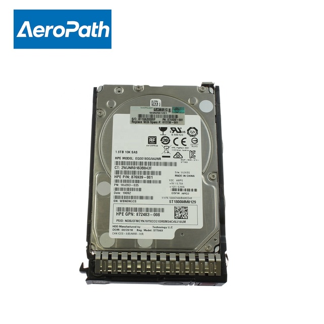 872481-B21 1.8TB SAS 12G Enterprise 10K SFF (2.5in) SC 512e Digitally Signed Firmware Internal Server New HDD
