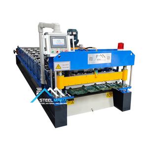 Petit pain trapézoïdal de feuille de toiture de l'acier 840 IBR de couleur à grande vitesse formant la machine pour le Cameroun - Product Image 1