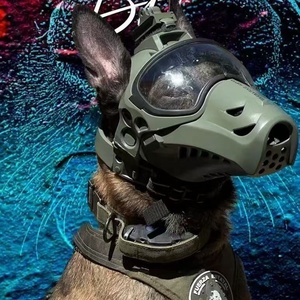 Peralatan Pengendali Kerusuhan, Kandang Lepas Pasang untuk Memasang Kamera Helm Taktis Hitam untuk German Shepherd - Product Image 2