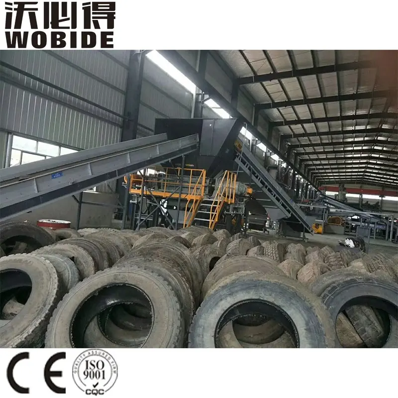 Reciclagem de pneus/pneu usado linha reciclada/china fábrica promove linha de produto de pó de borracha