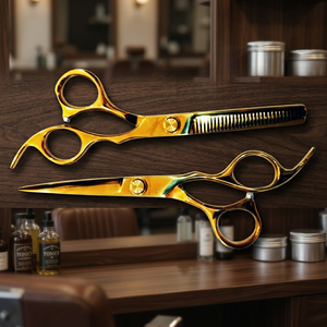 Ciseaux de coiffure professionnels en acier inoxydable de qualité supérieure à 32 dents pour droitiers, pour salons de coiffure, barbiers et soins professionnels - Product Image 6