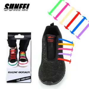 Sunfei ленивые эластичные силиконовые шнурки многоцветные шнурки без галстука силиконовые шнурки эластичные и прочные высококачественные резиновые шнурки