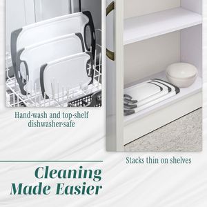 High Quality Eco-Friendly Food Grade PP Rectangle Four Size Anti Slip Cutting Board Handle Kitchen Tool Chopping Block - Product Image 4