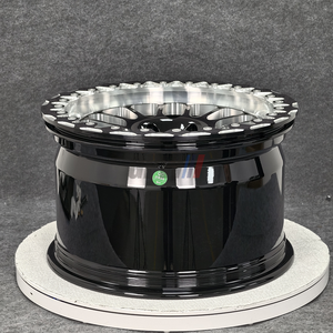 Jantes en alliage forgées GPW Gloss Black & Machined Simulated Beadlock de 17 à 20 pouces pour <span class=keywords><strong>Toyota</strong></span> <span class=keywords><strong>Hilux</strong></span> Tacoma Land Cruiser - Product Image 4