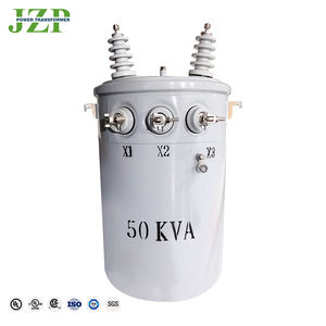 แบรนด์ jiezou 4160V 7200V 1.38KV 120V 240V ทองแดง/อลูมิเนียมขดลวดเฟสเดียวติดตั้งหม้อแปลงไฟฟ้า - Product Image 1