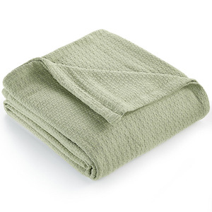 100% Cotton Lightweight Summer <strong>Blanket</strong> Breathable Waffle Knit Design Soft Cozy All-Season <strong>Throw</strong> for Bed Couch or Sofa - Product Image 5