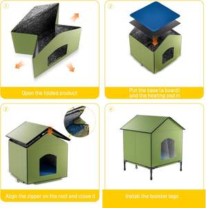 Nueva CASA PARA GATOS con calefacción al aire libre exterior impermeable seguro cálido perro cama para dormir cama para gatos con calefacción - Product Image 6