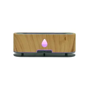 7 colors led lamp volcano mist essential oil diffuser fire 200ml room ultrasonic flame humidifier